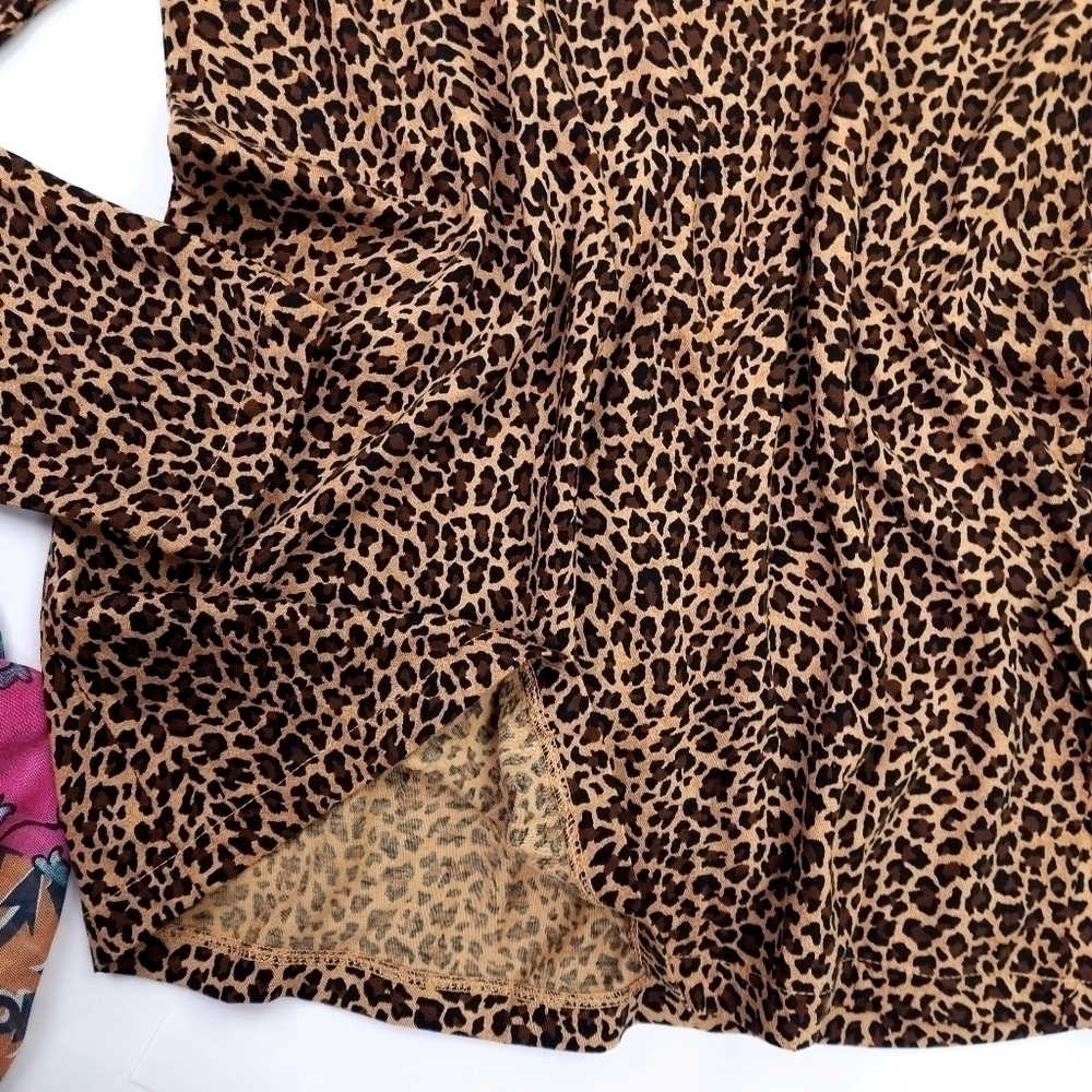 J. Crew Leopard Print Turtleneck Sz S Long Sleeve… - image 5